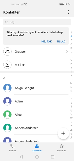 Vælg Menu-knappen