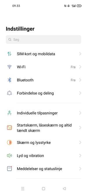 Vælg SIM-kort & mobildata