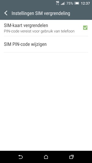 Selecteer SIM PIN-code wijzigen