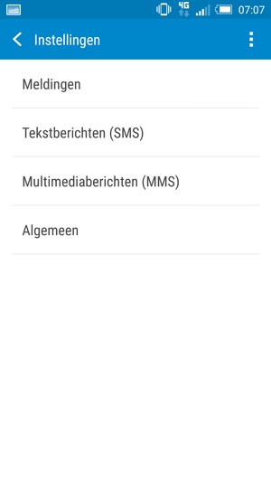 Selecteer Tekstberichten (SMS)