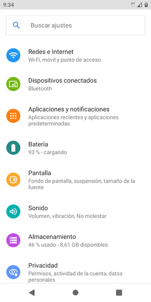 Seleccione Redes e Internet