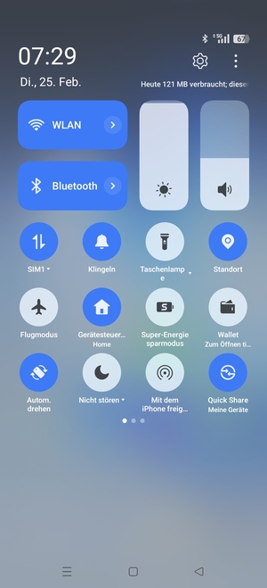 Schalten Sie WLAN und Bluetooth aus