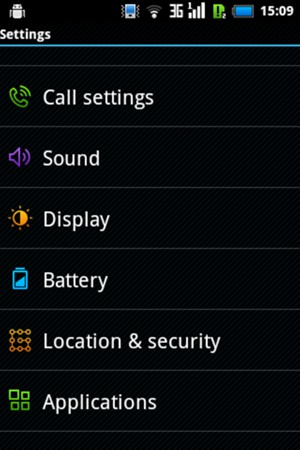 Scroll to and select Location & security