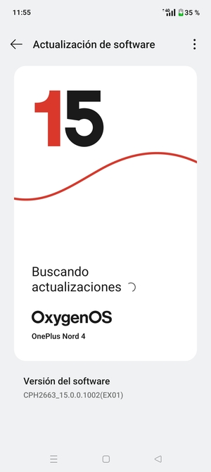 Espere a que la búsqueda termine