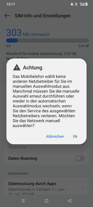 Wählen Sie OK