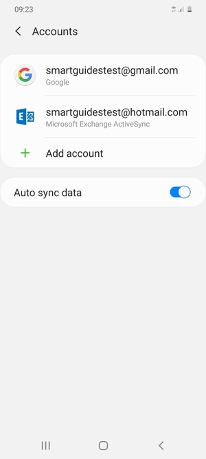 Select your Google account