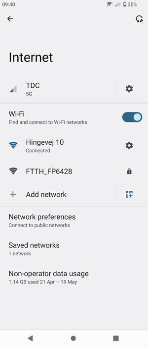 You are now connected to the Wi-Fi network