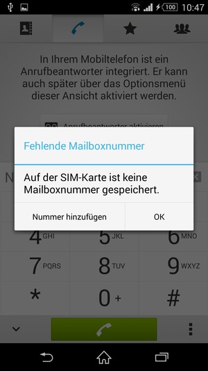 Wählen Sie Nummer hinzufügen