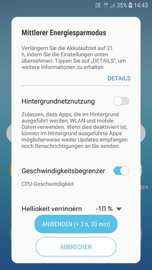 Wählen Sie ANWENDEN