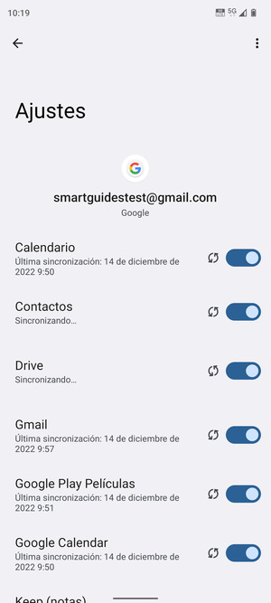 Su información será sincronizada