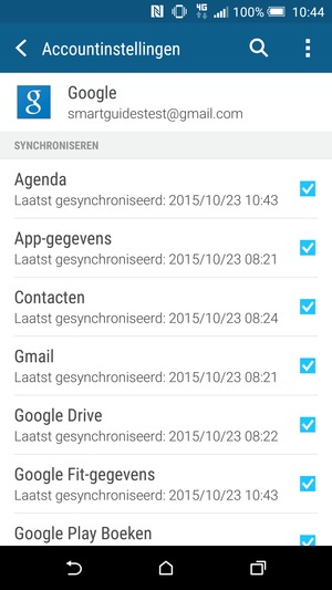 Selecteer de Menu-knop