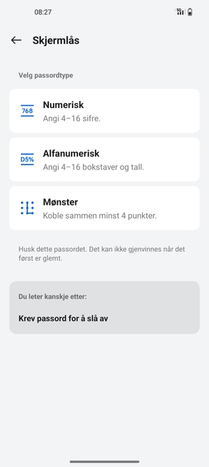 Velg Mønster