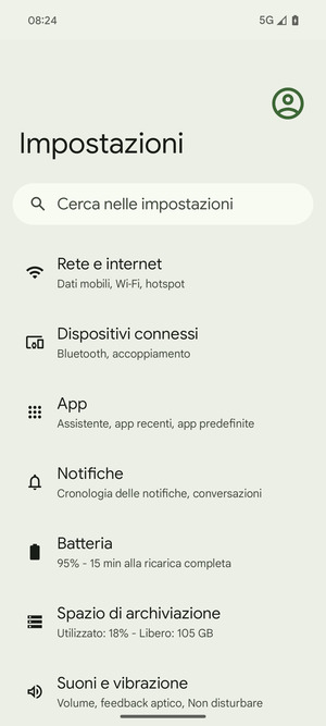 Seleziona Rete e internet