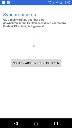 Wacht tot het synchronisatieproces beëindigd is