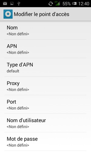 Saisissez les informations MMS