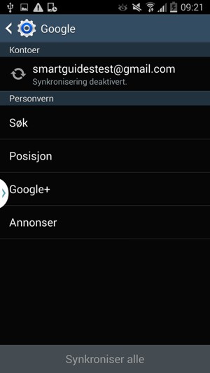 Velg kontoen din