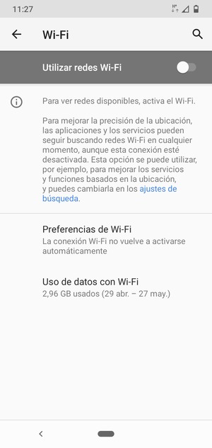 Active Utilizar redes Wi-Fi