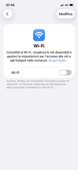 Attiva Wi-Fi