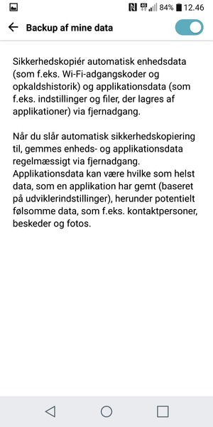 Vælg Tilbage-knappen