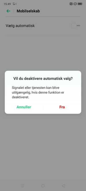 Vælg Fra