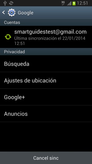 Su información será sincronizada