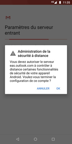 Sélectionnez OK