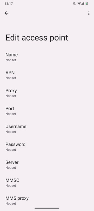 Enter MMS information