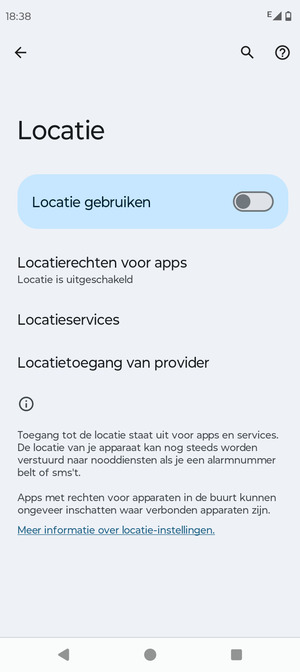 Schakel Locatie gebruiken uit
