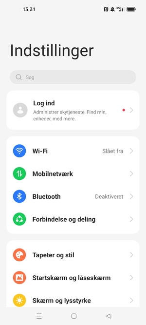 Vælg Mobilnetværk