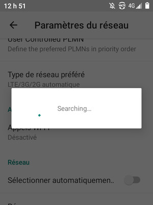 Veuillez attendre la fin de la recherche