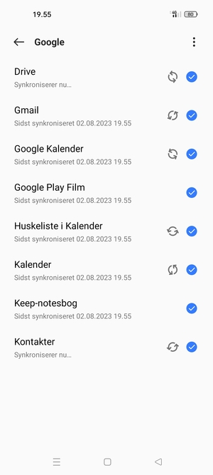 Dine kontakter fra Google vil nu blive synkroniseret til din Realme