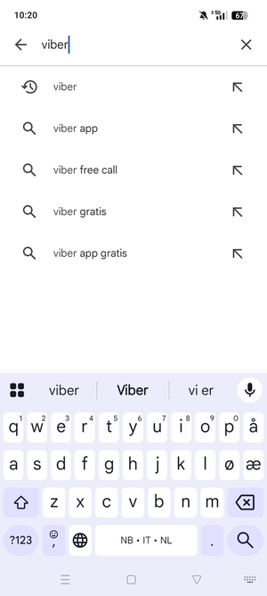 Skriv inn applikasjonsnavnet og velg Søk