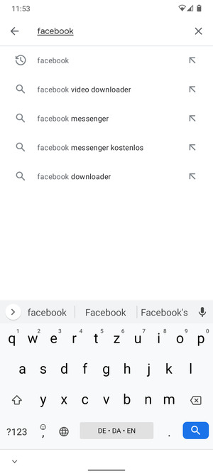 Geben Sie den Namen der App ein und wählen Sie Suchen