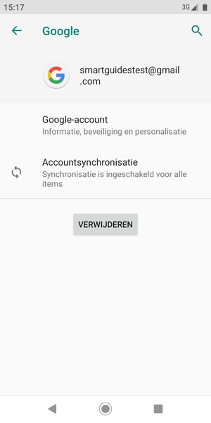 Selecteer AccountSynchronisatie