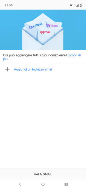 Seleziona Aggiungi un indirizzo email