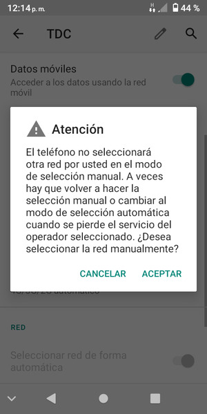 Seleccione ACEPTAR