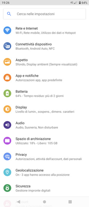 Seleziona Rete e Internet