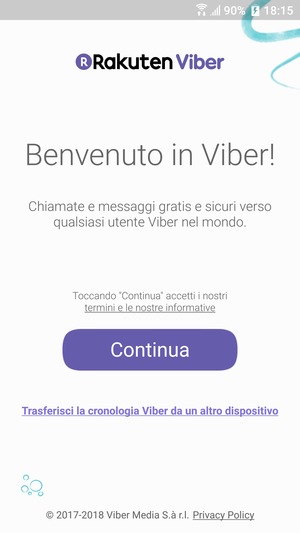 L'app è pronta per l'uso