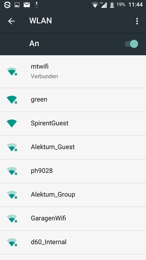 Sie sind nun mit dem WLAN-Netzwerk verbunden