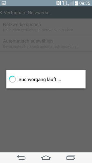 Warten Sie, bis die Suche abgeschlossen ist