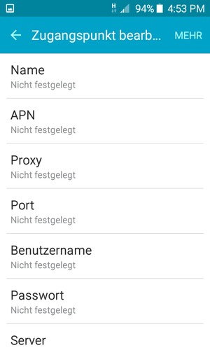 Geben Sie Internet-Informationen ein