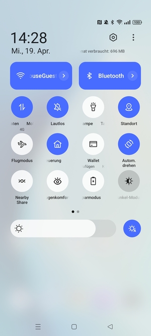 Schalten Sie WLAN und Bluetooth aus