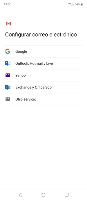Seleccione Exchange y Office 365