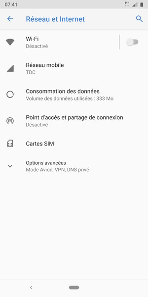 Sélectionnez Wi-Fi