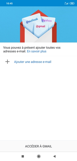 Sélectionnez Ajouter une adresse e-mail