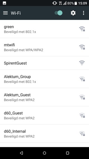 Selecteer het draadloze netwerk waarmee u verbinding wilt maken