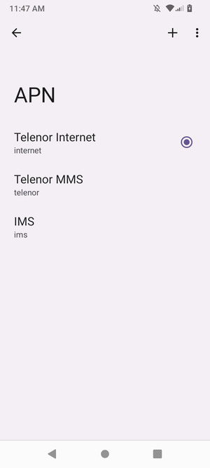 Sélectionnez le bouton du Menu