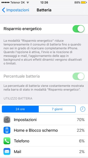 Imposta Risparmio energetico su ON