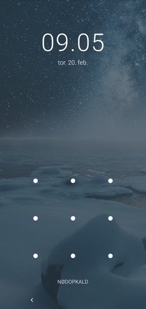 Din telefon er nu sikret med en skærmlås