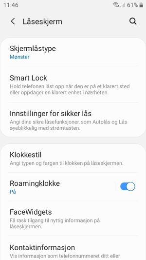 Telefonen din er nå sikret med en skjermlås